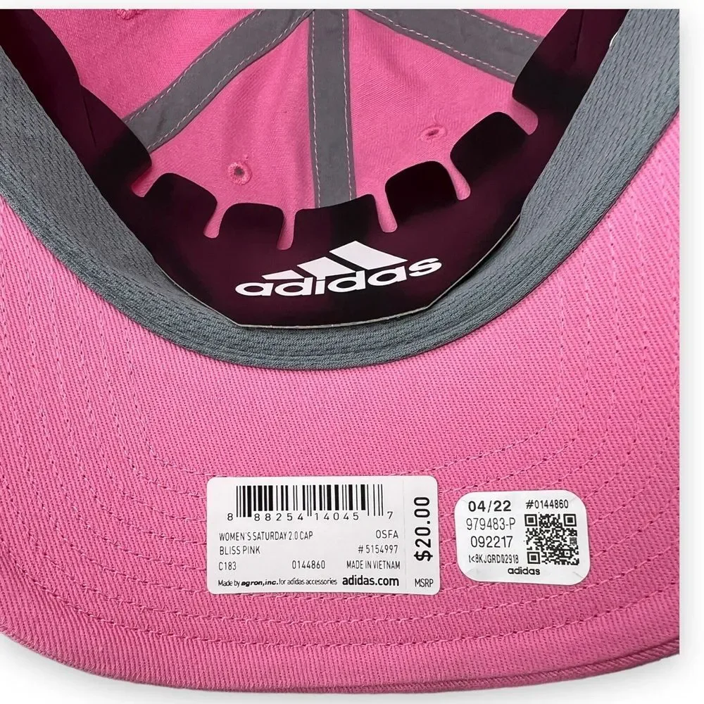 Adidas Hat Womens Adjustable Pink Saturday 2 Cap Pink Run Weekend Cap‎ Strapback